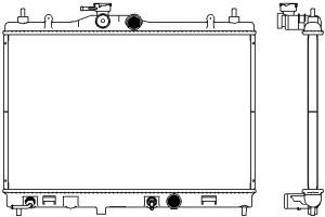SAKURA AUTOMOTIVE 33411081 -  Радиатор, охлаждение двигателя